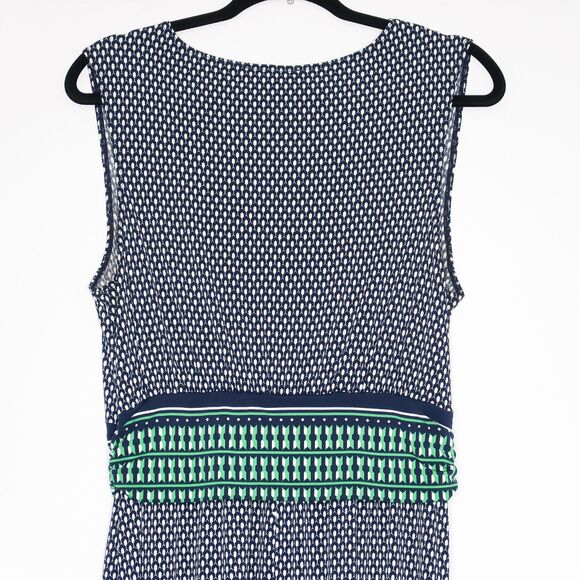 Max Edition‎ Womens Maxi Dress Size Large Blue Green Geometric Print Sleeveless - Picture 8 of 8